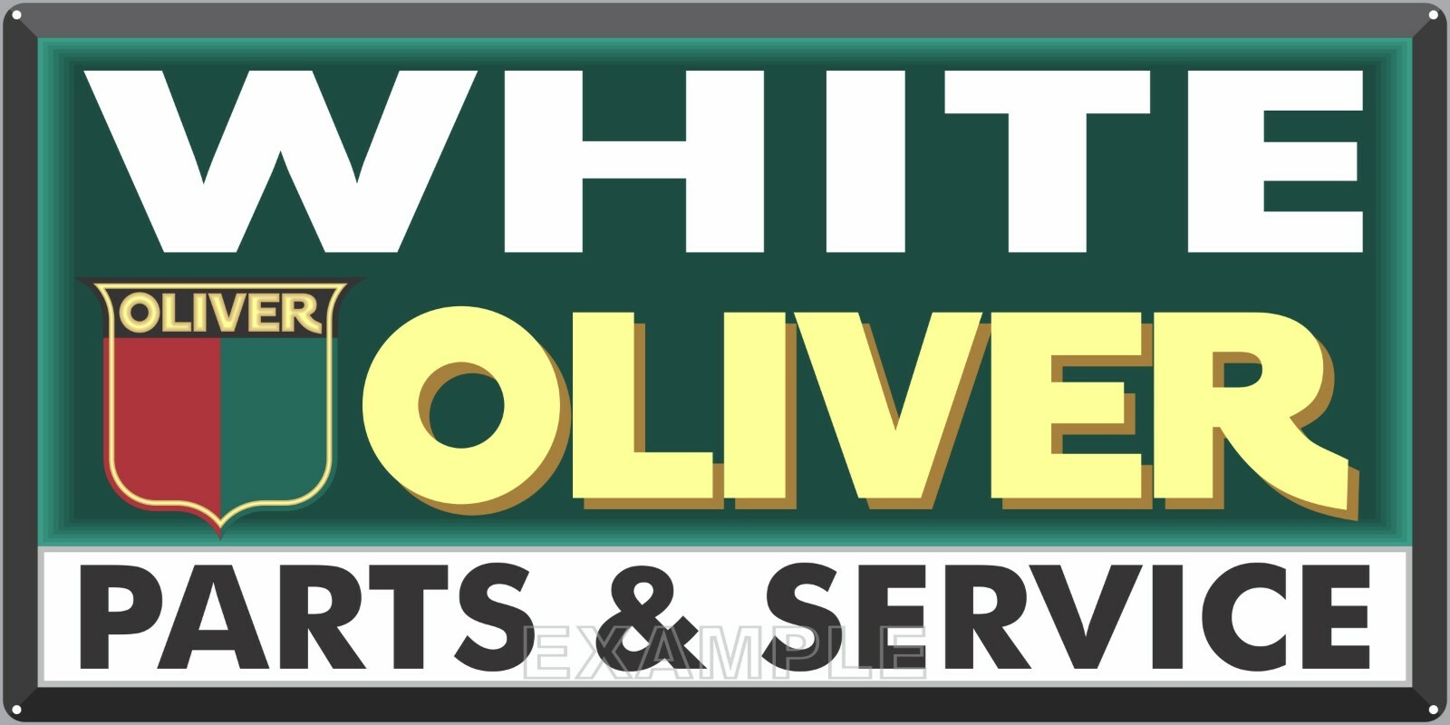 WHITE OLIVER TRACTORS FARM DEALER VINTAGE SIGN REMAKE ALUMINUM SIZE OPTIONS