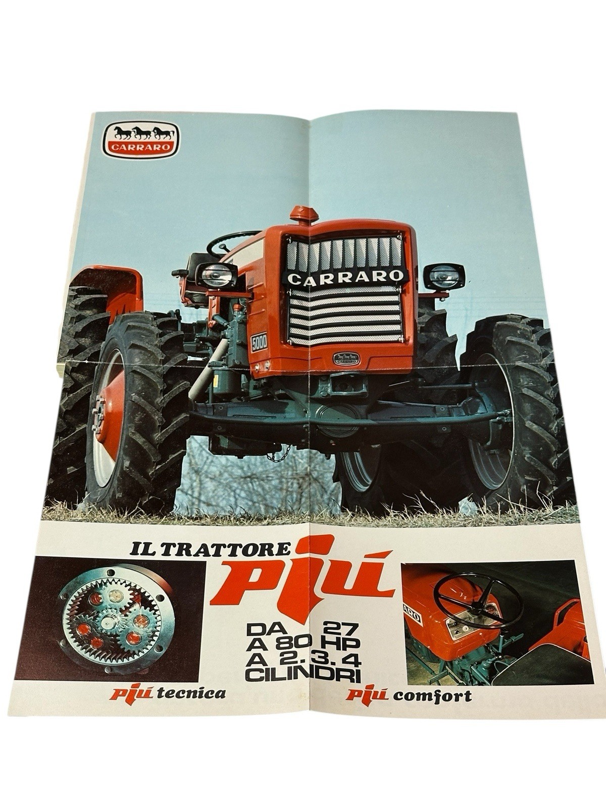 Landini C3200 Crawler Tractor Minicingolata VTG Italian Sales Brochure Poster!