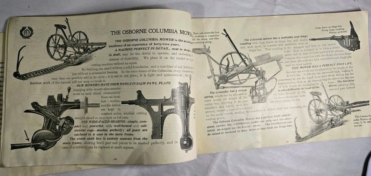Rare 1890s D.M. OSBORNE & CO Handy Book For House & Farm Implements & Recipes