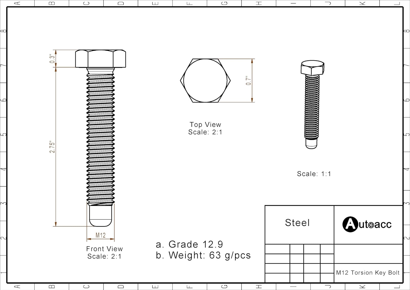Torsion Bar Adjusting Bolts Fit Ford Ranger Explorer M12 Set