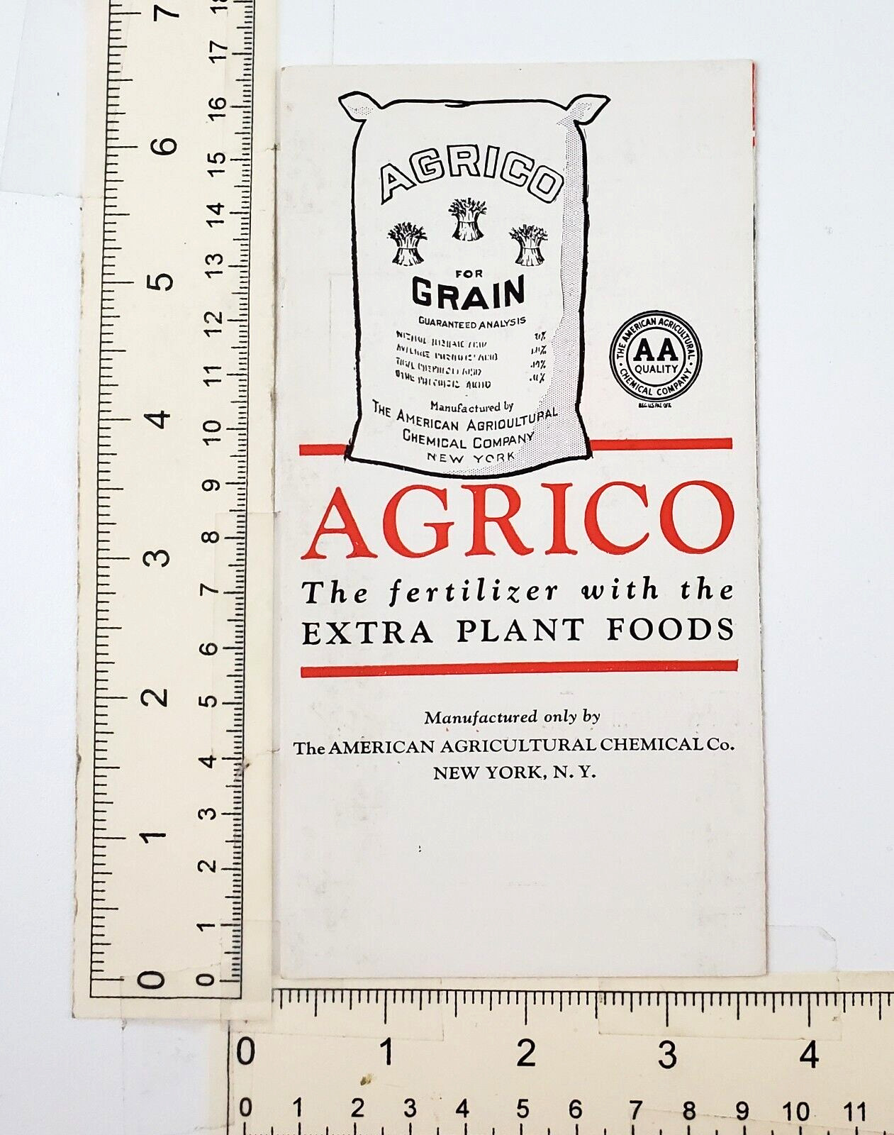 1930s Agrico American Agricultural Wheat Farm Chemical Fertilizer Vtg Pamphlet