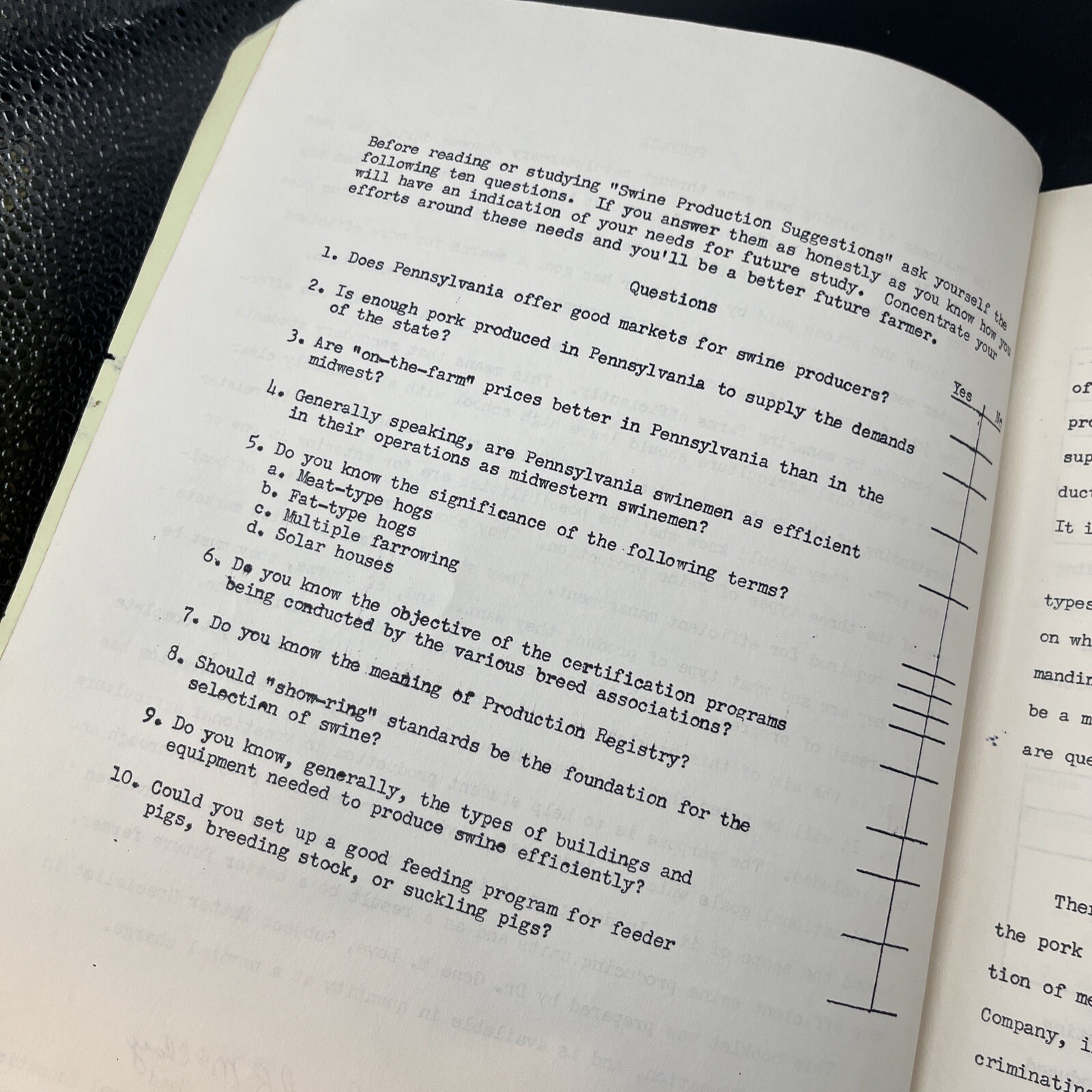 Vtg 1950s Swine PRODUCTION Suggestions BULLETIN PIG HOG BOOK FARM PA State Un B9