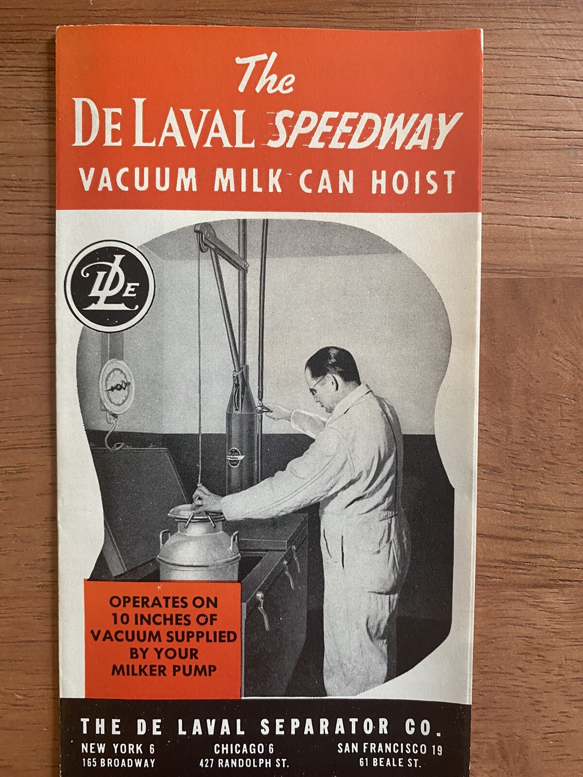 1948 De Laval Dairy Milking Machine milk can hoist (2A)