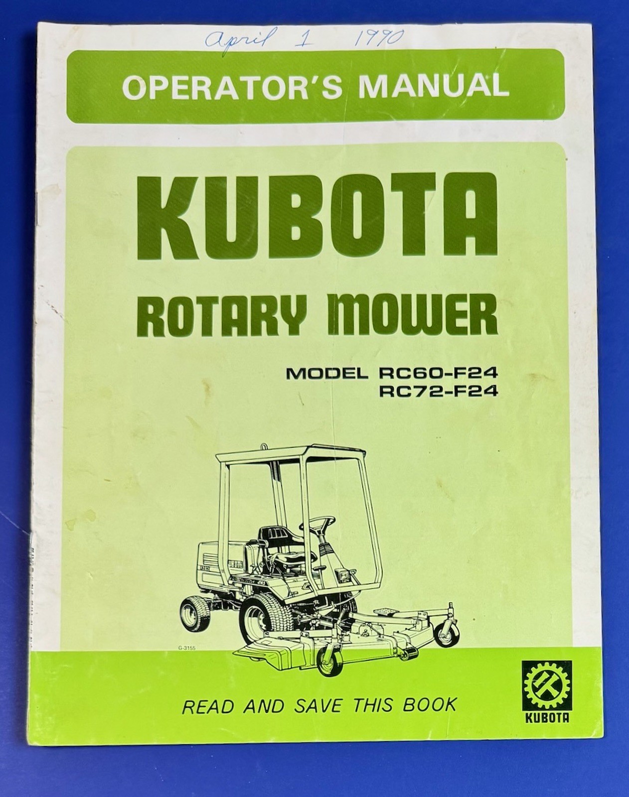 KUBOTA Operator’s Manual RC60-F24 RC72-F24 Rotary Mowers