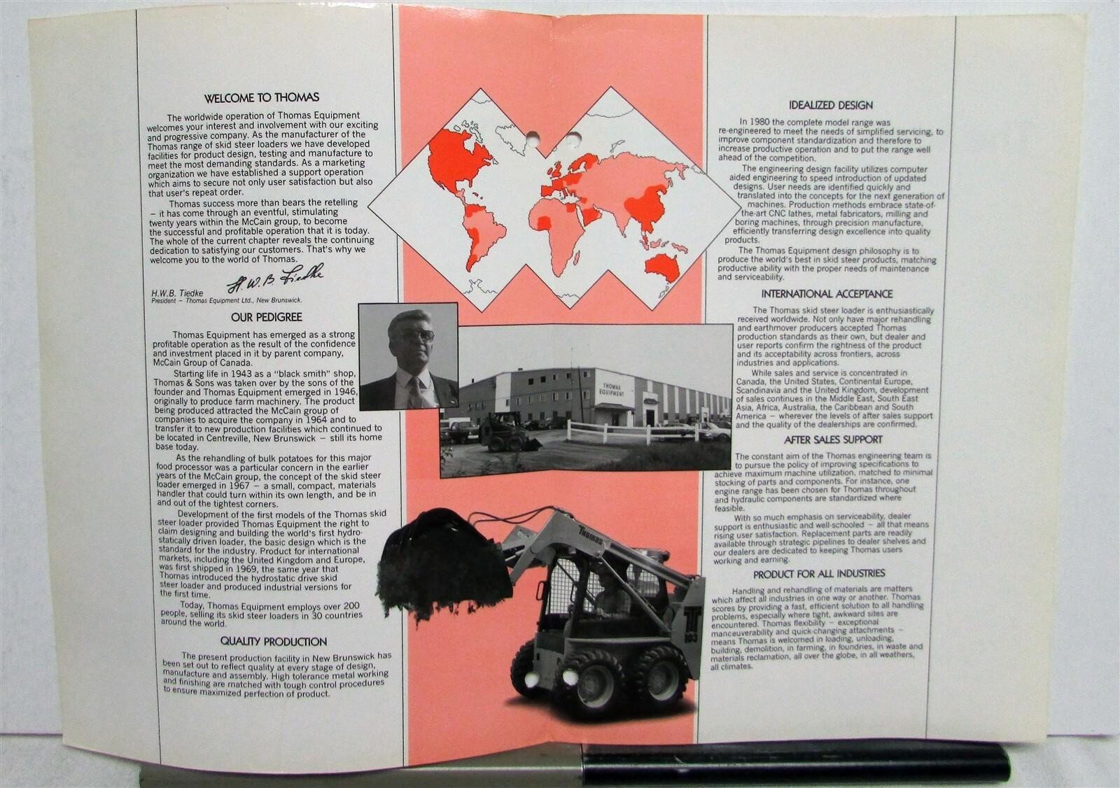 1980s Thomas Construction Sales Data Folder