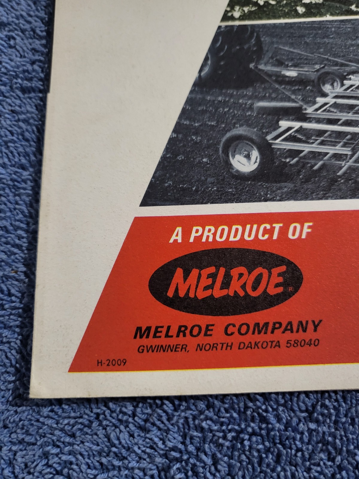 Farm Implement Brochure MELROE Harroweeder Harrow Weeder Gwinner North Dakota