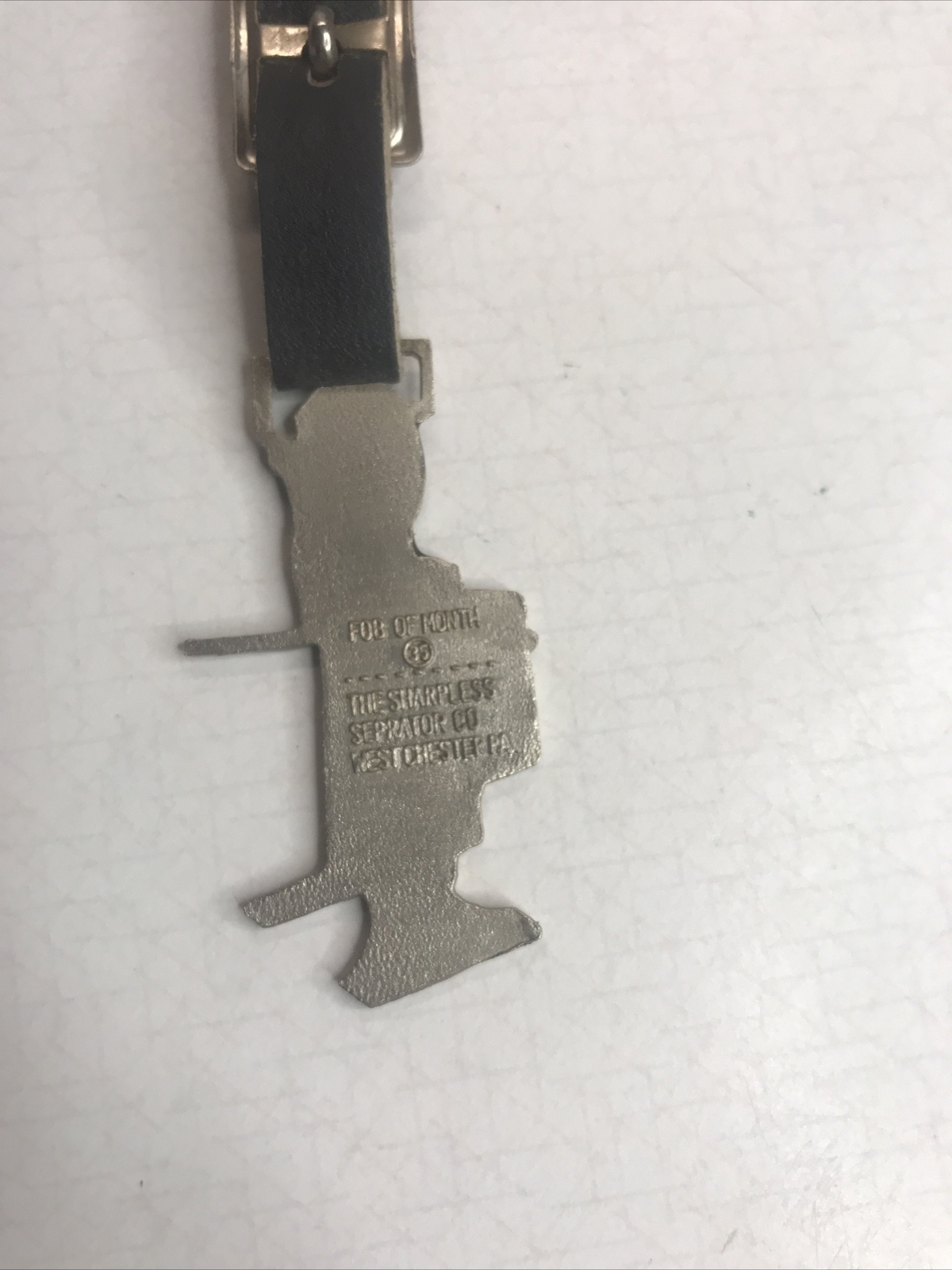 Sharples Cream Separator Watch Fob of month leather strap De Laval