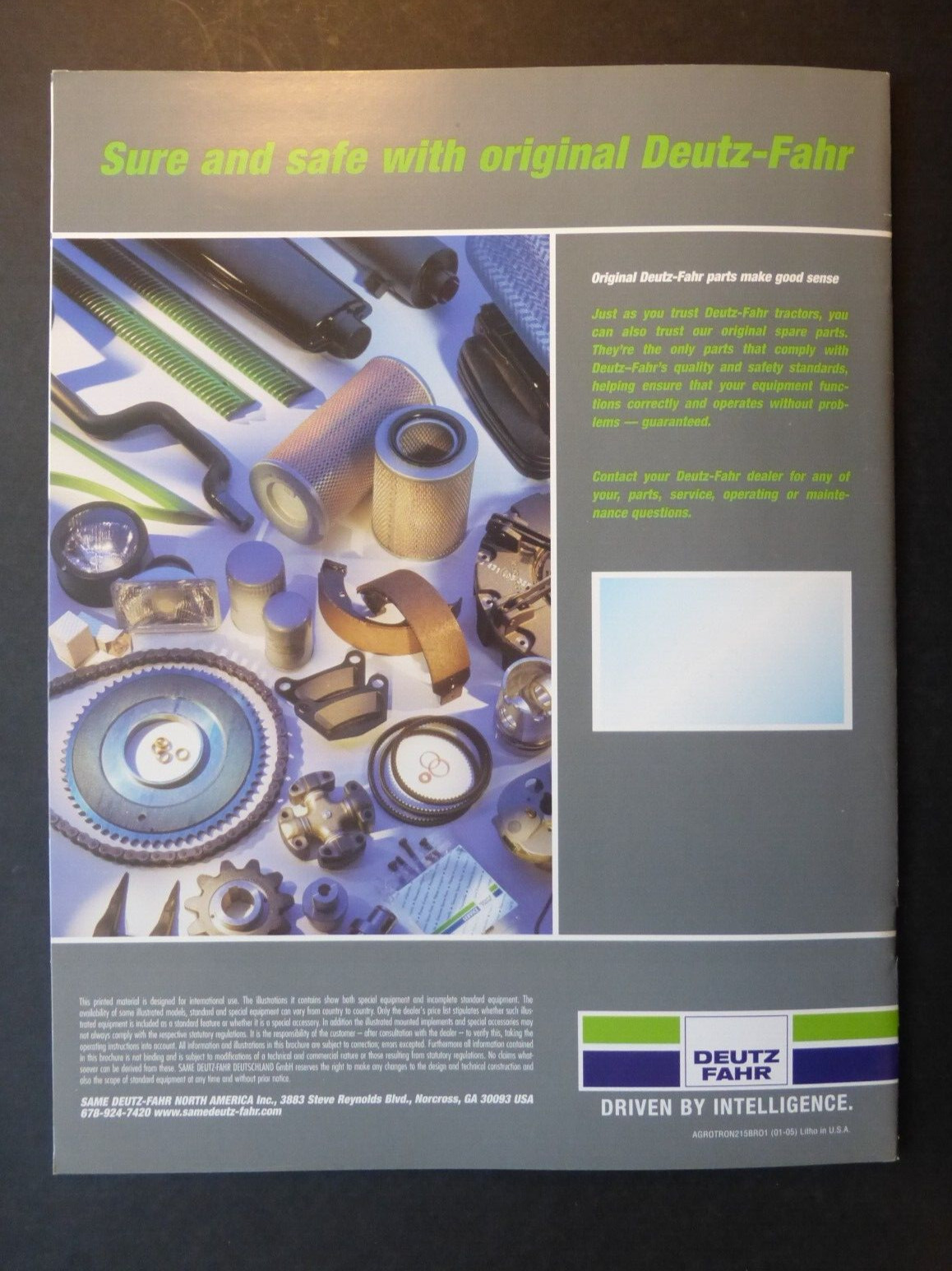 VTG Ad Sales Brochure Catalog Deutz-Fahr Agrotron Great Class 215 265