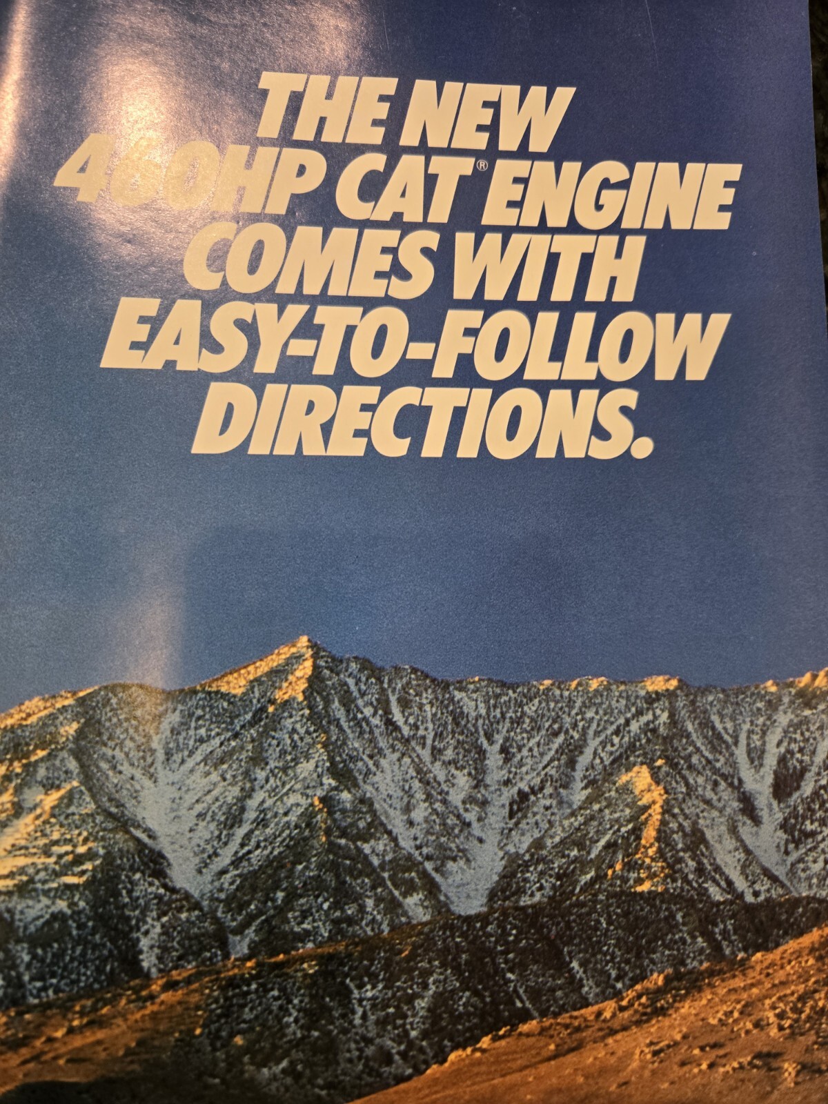 Caterpillar CAT 3406B 460hp Brochure Manual 1990 Engine Collection