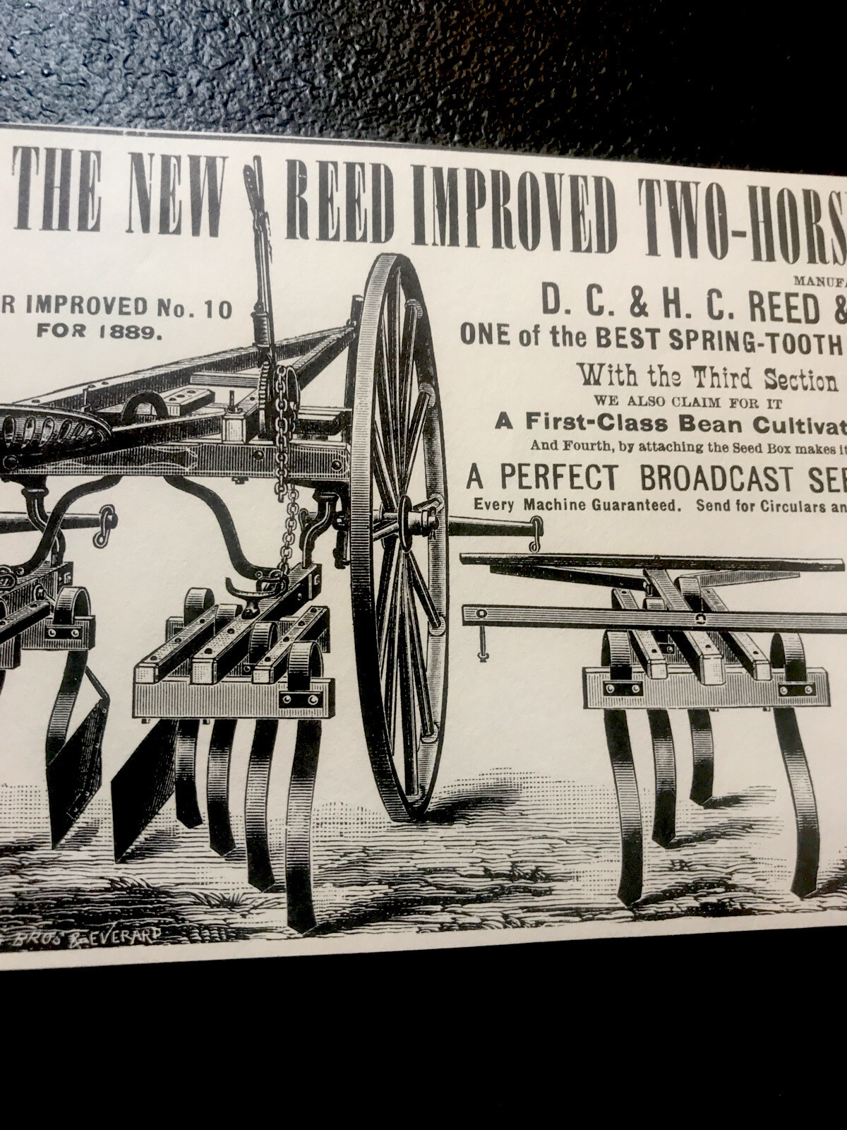 1889 Lull & Co. Boss Harrows Implement Farm Advertising – Kalamazoo – Michigan