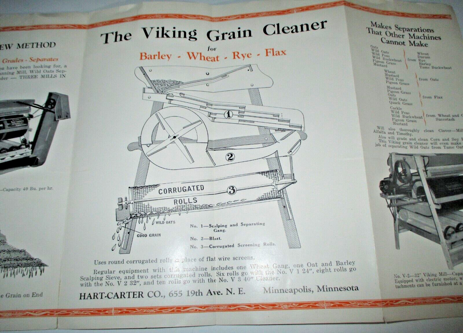 Viking V-2 & V-3 Grain Cleaner Sales Brochure Oct 1936 ORIGINAL!