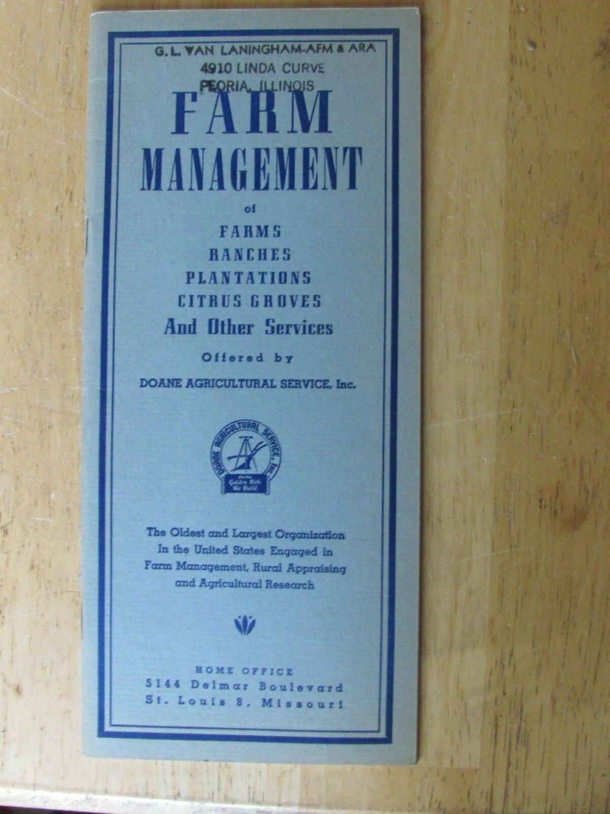 1950&rsquo;S ADVERTISING DOANE AGRICULTURE SERVICE BROCHURE FARM RANCH PLANTATIONS