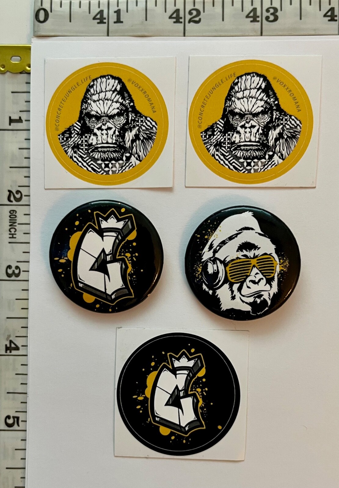 CONCRETE JUNGLE EXTRACT Glossy Stickers & Buttons – OR, USA Cannabis Promo Items