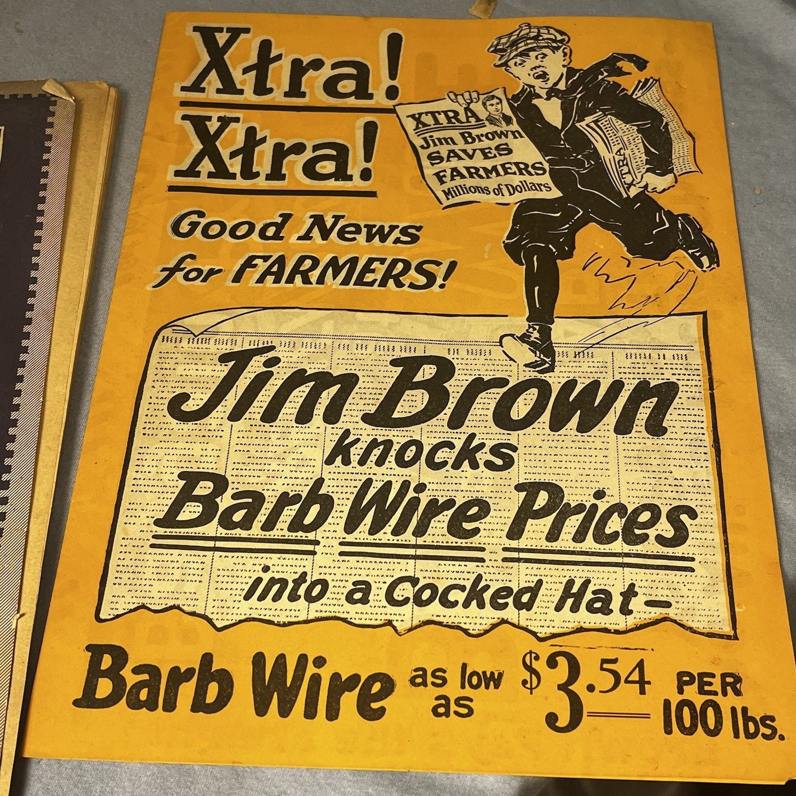 Vintage Sales Catalog Brown Fence Gate Barbes Wire