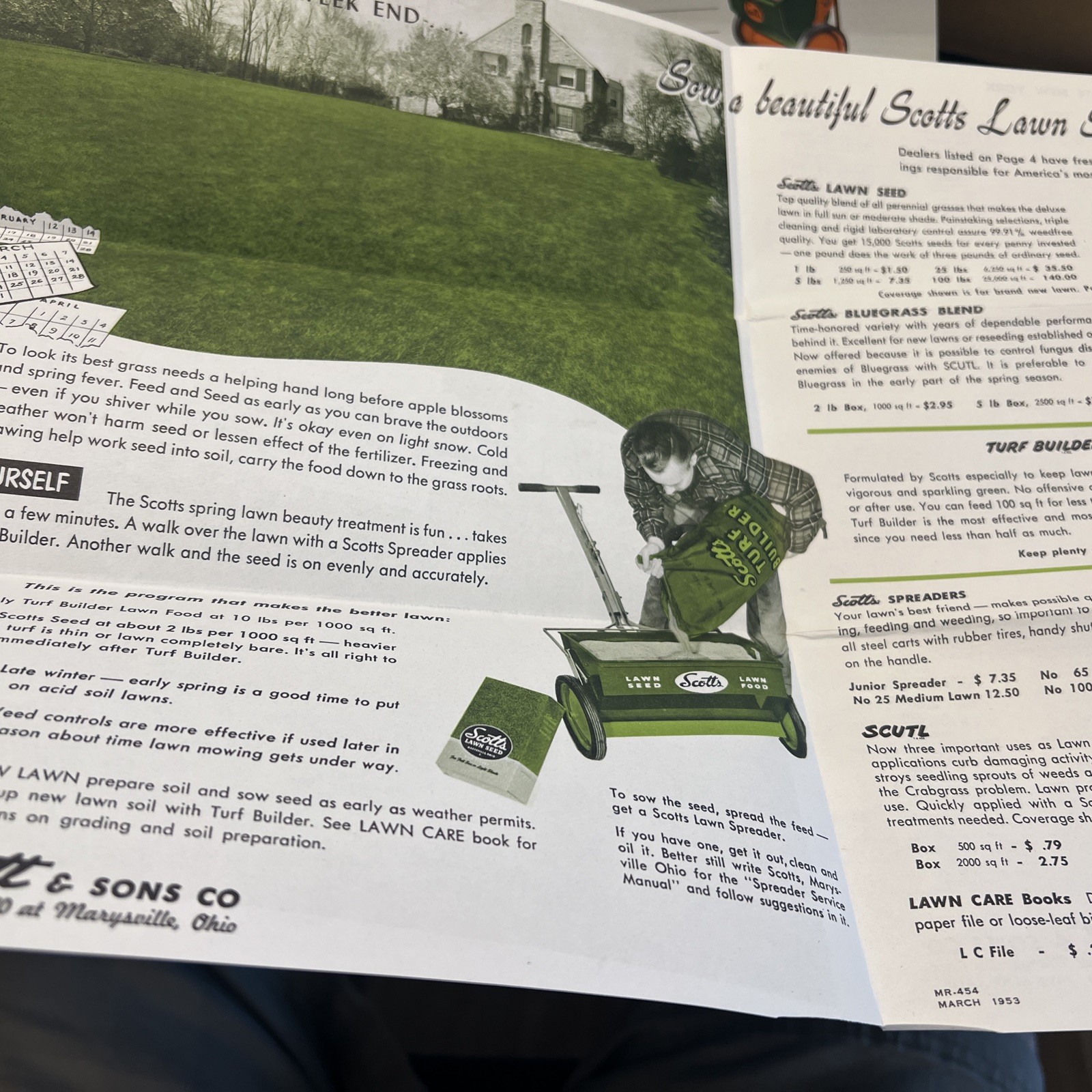 VTG 50’s Lot Scotts Lawn Care Brochures And Bulletins Lawns Mowing Grass Seed
