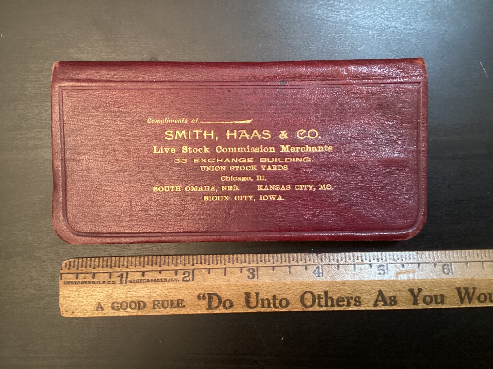 1901-02 Smith Haas Livestock Commission Memo Book Calendar Sioux City KC Chicago