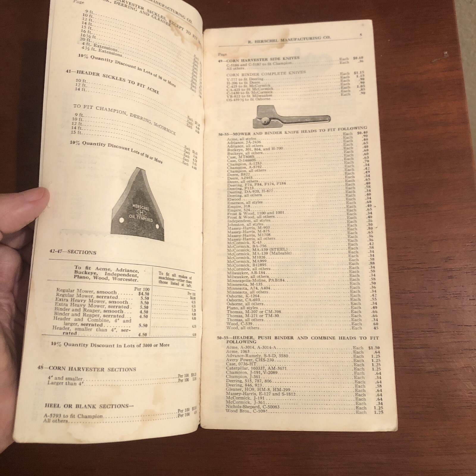 1937 HERSCHEL MANUFACTURING Price List ~ Catalog 83 ~ East Peoria, IL ~ VINTAGE