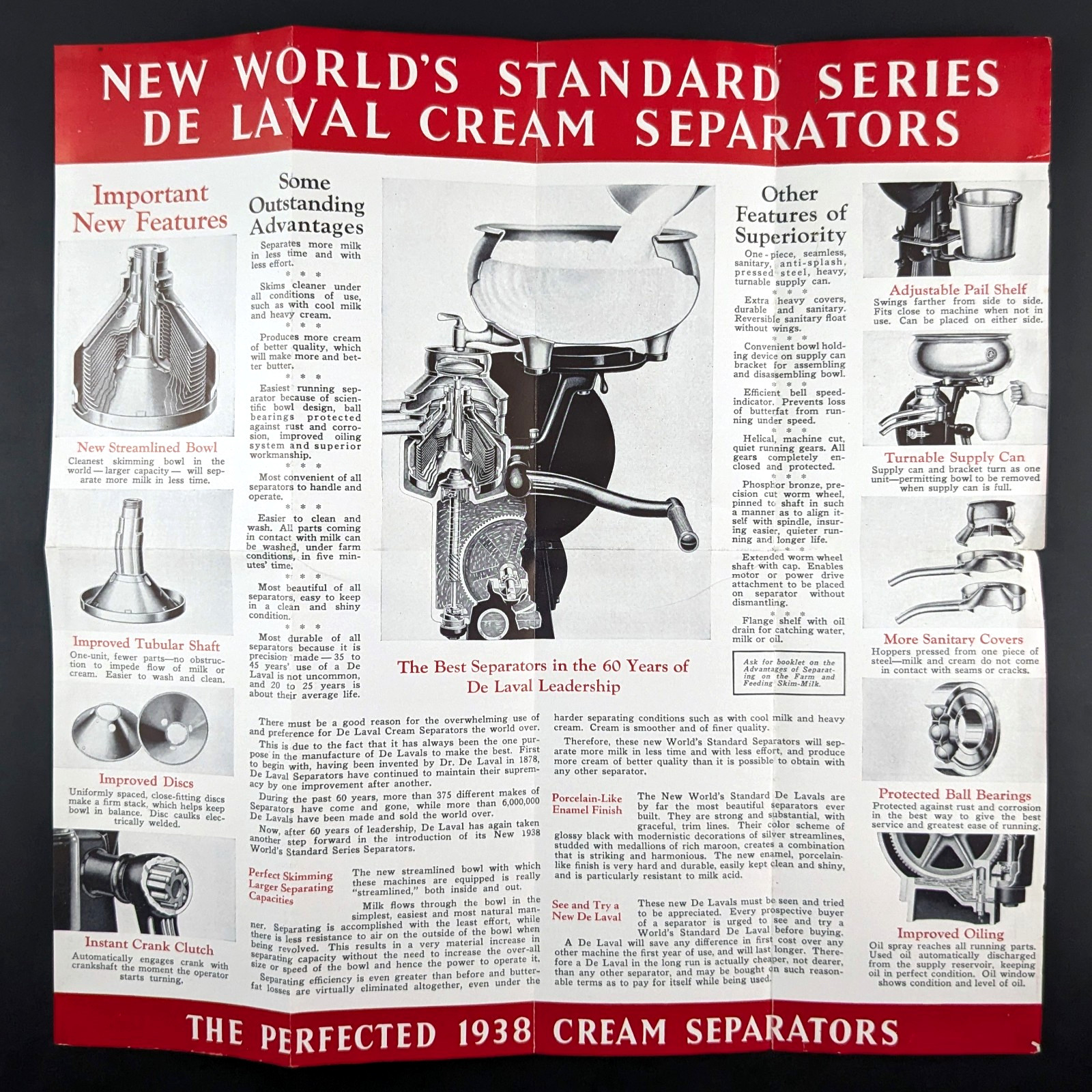 De Laval Cream Separators Advertising Brochure Agriculture Dairy Farming 1937