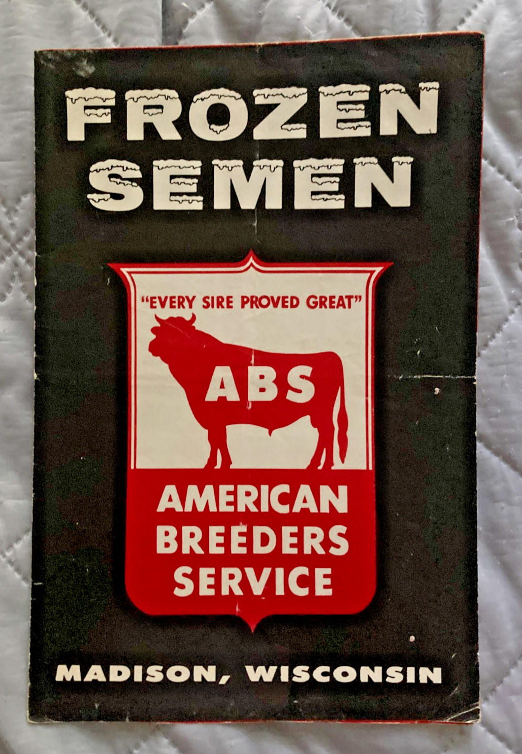 1957 American Breeders Service Foldout Brochure Artificial Breeding Dairy Cattle