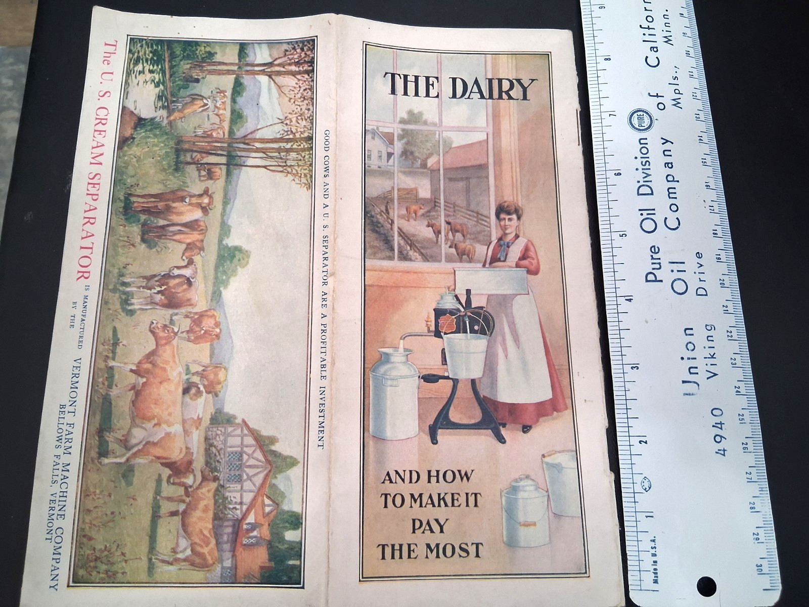 1906 U.S. Cream Separator Catalog Vermont Farm Machine Dairy Bellows Falls color