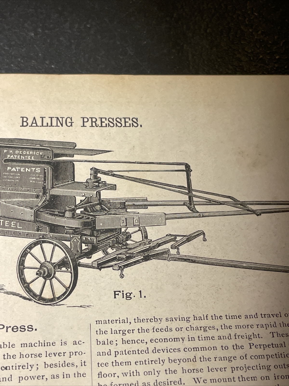 1891 Baldwin – Dederick Bailing Presses – Farm Advertising- New Orleans