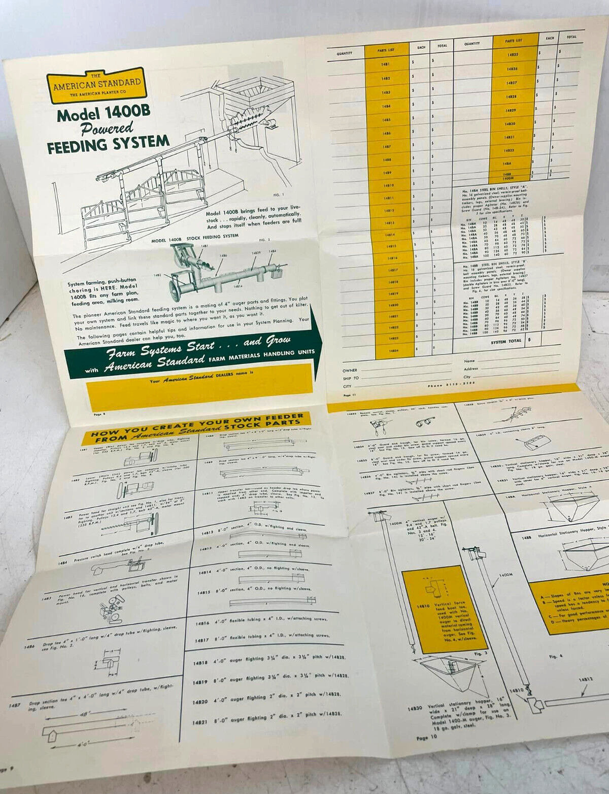 Vtg 1950s American Standard Planter Co Push Button Farming Equipment Brochure