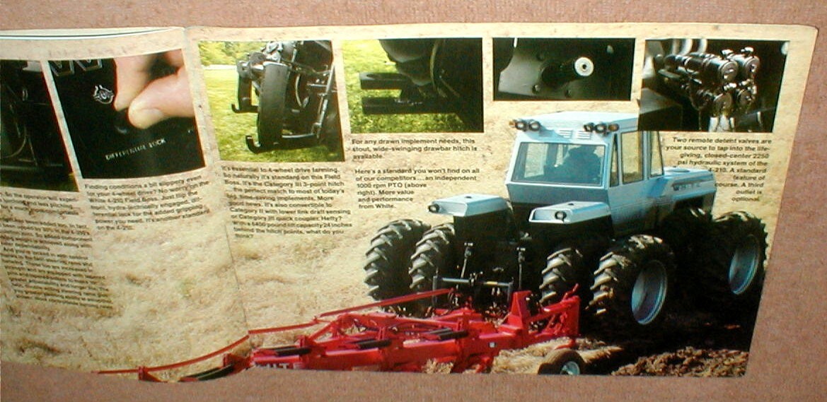 WHITE 4-210 Field Boss Full Color 14 Page Dealer Brochure MISSING BACK COVER