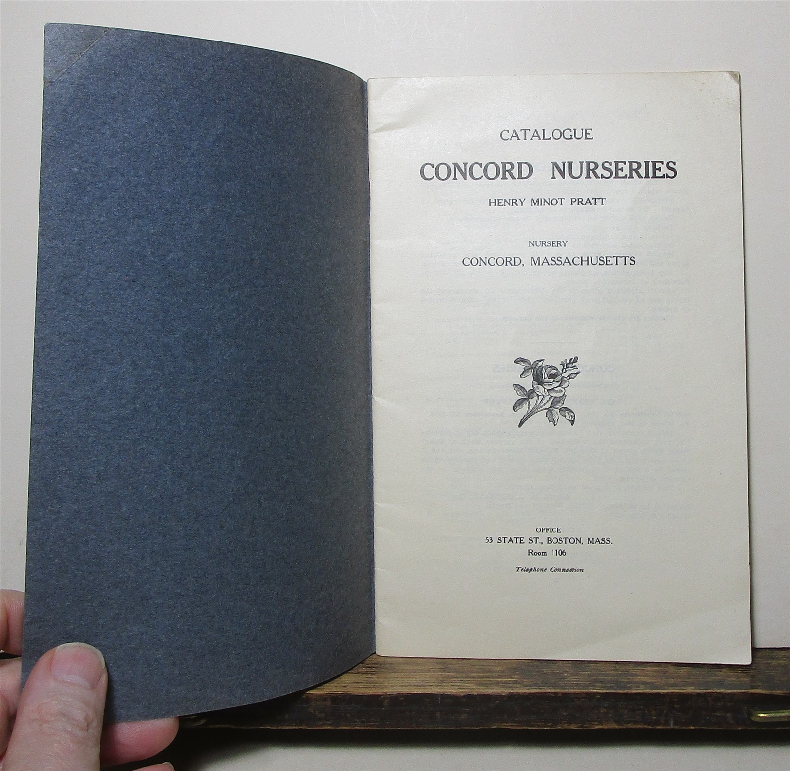Henry Minot Pratt Concord Nurseries catalog, Massachusetts