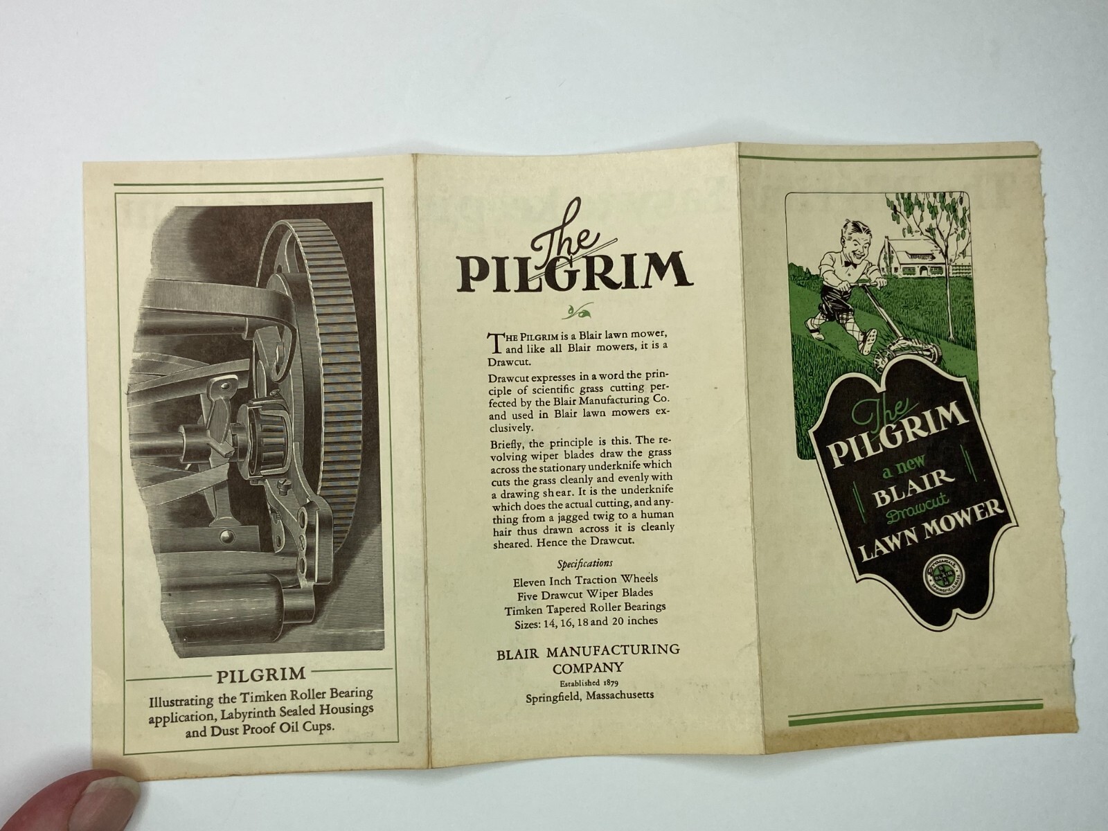 Blair Lawn Mowers – Archive LOT – Advertising Catalog, Brochures, Photo – 1928