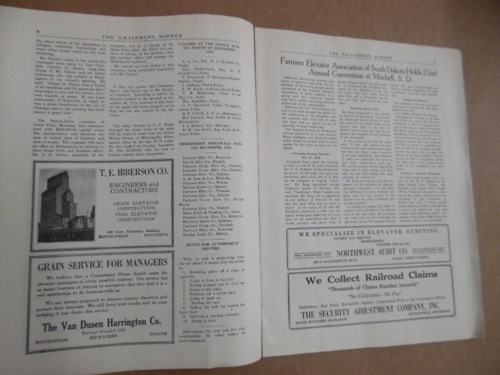 1929 Grainmen&rsquo;s Mirror Official Organ of Grain Dealer Association North Dakota