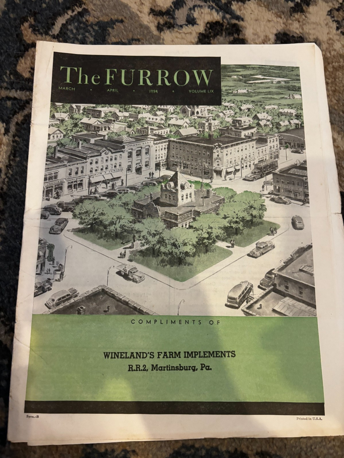 John Deere Furrow Magazine Mar-Apr 1954 Martinsburg PA Brochure DCPA26
