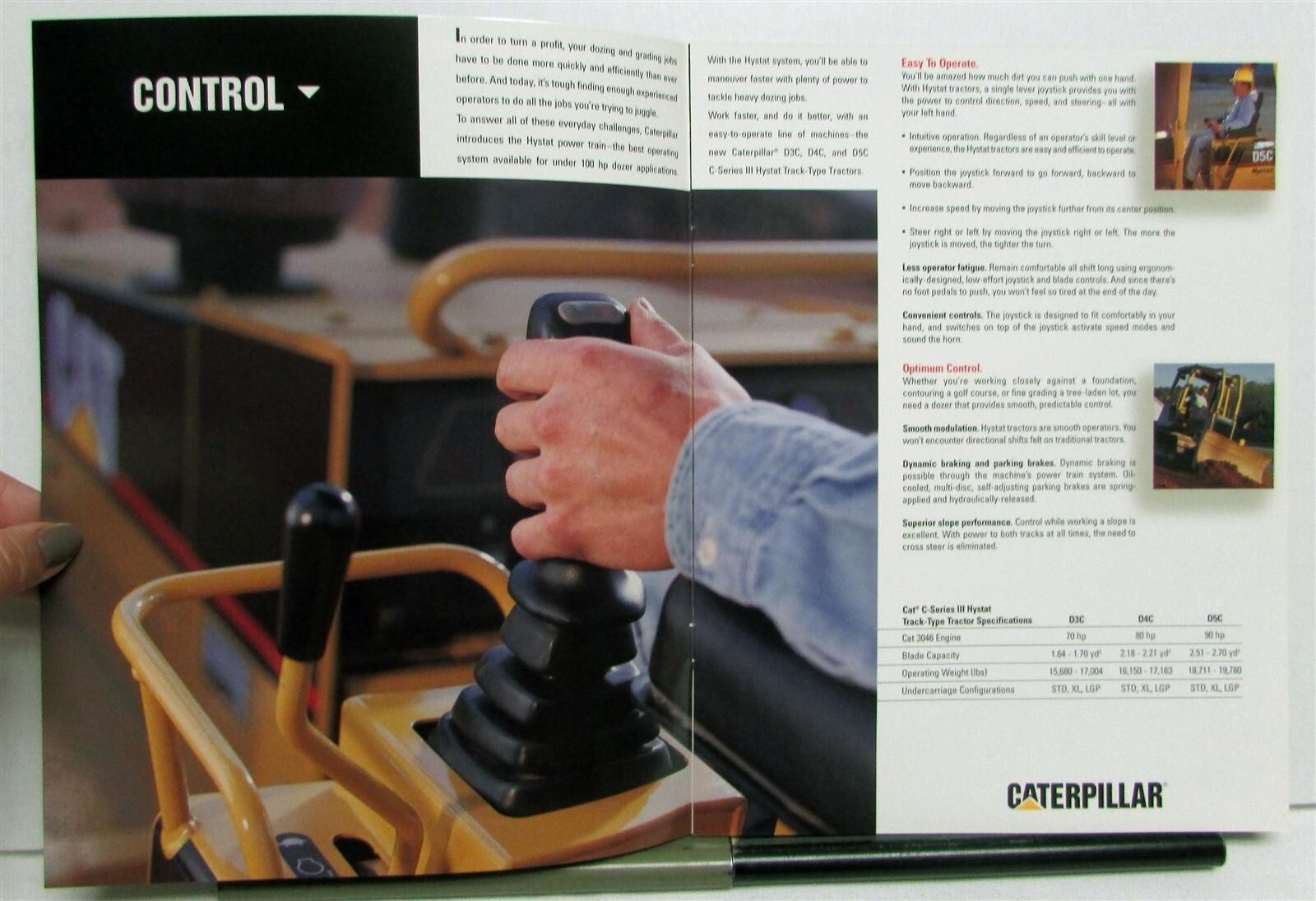 1990s Caterpillar C Series III Hystat Track Type Tractors Construction Brochure