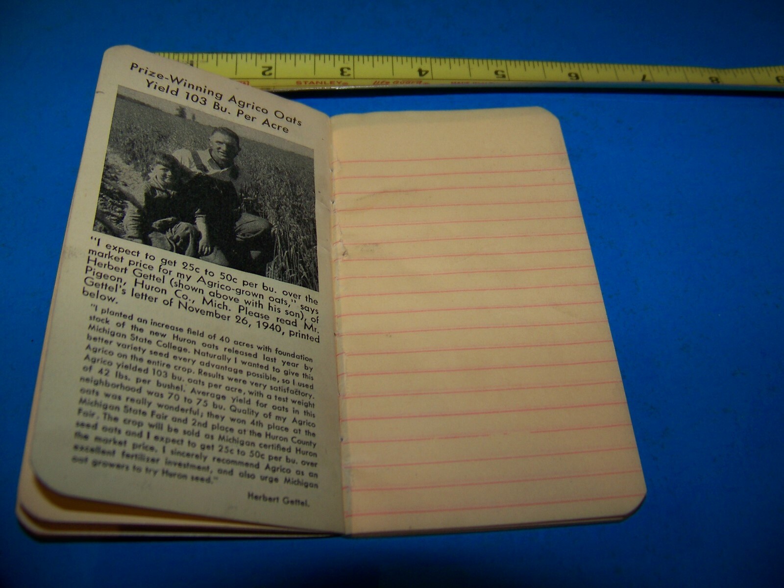 Agrico Fertilizer « Daily Reminder » Memo Booklet Vintage 1941