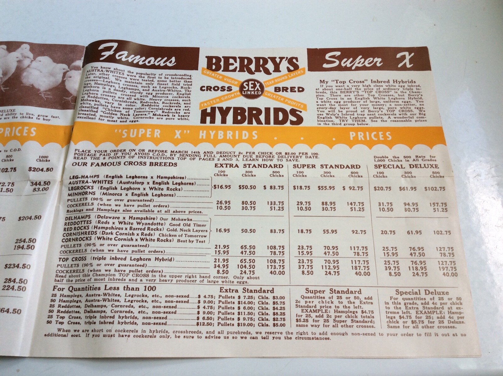 1956-58 Berry’s Farm & Hatchery Chick & Poultry Brochures W/Prices Clarinda Iowa
