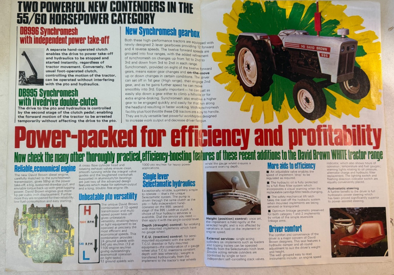 David Brown 58HP Tractors Sales Brochure