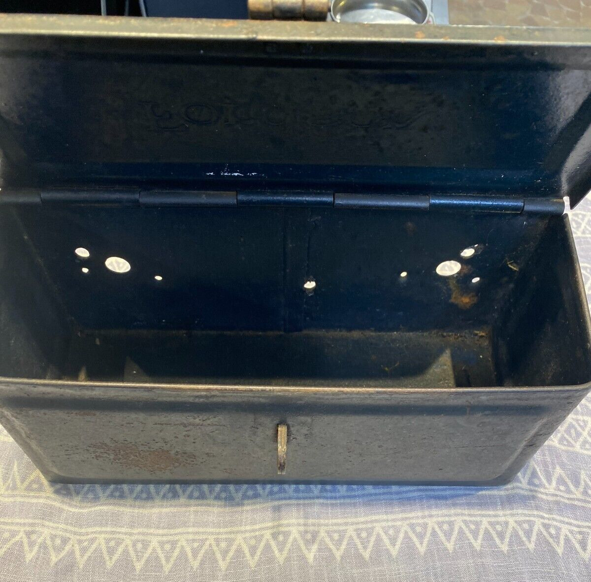 Vtg Fordson Tractor Tool Utility Box Antique Farm Collectible Embossed