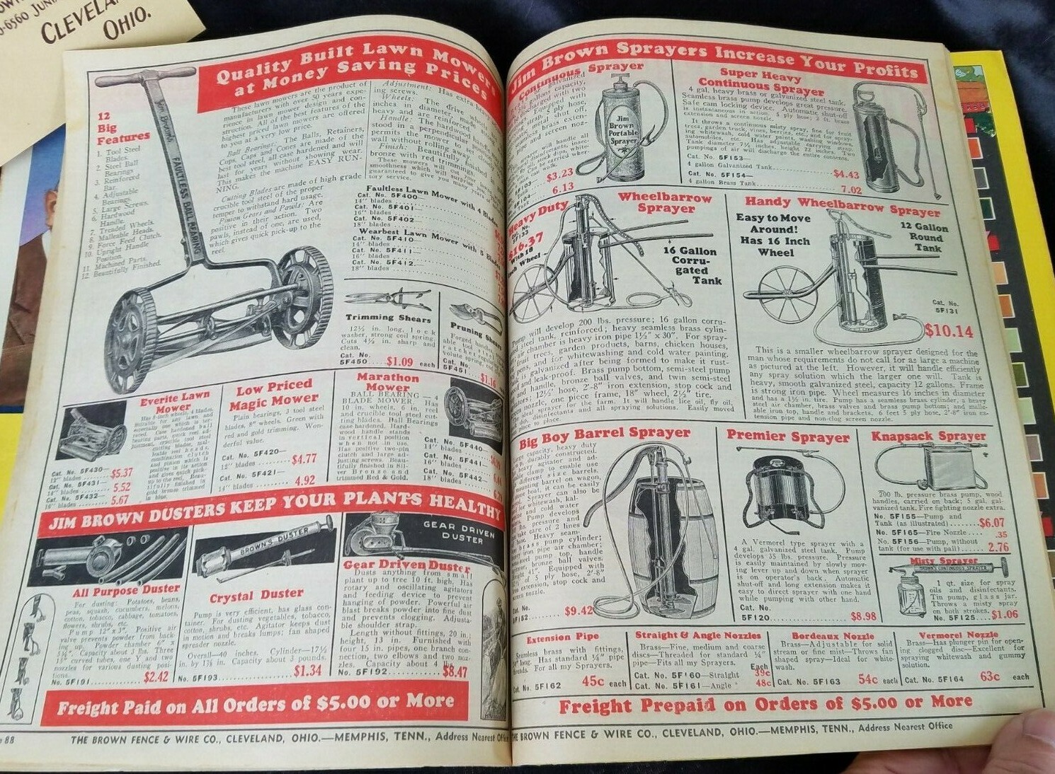 1934 Catalog Brown Fence & Wire Cleveland Memphis Gates Paint Farm Color Chart