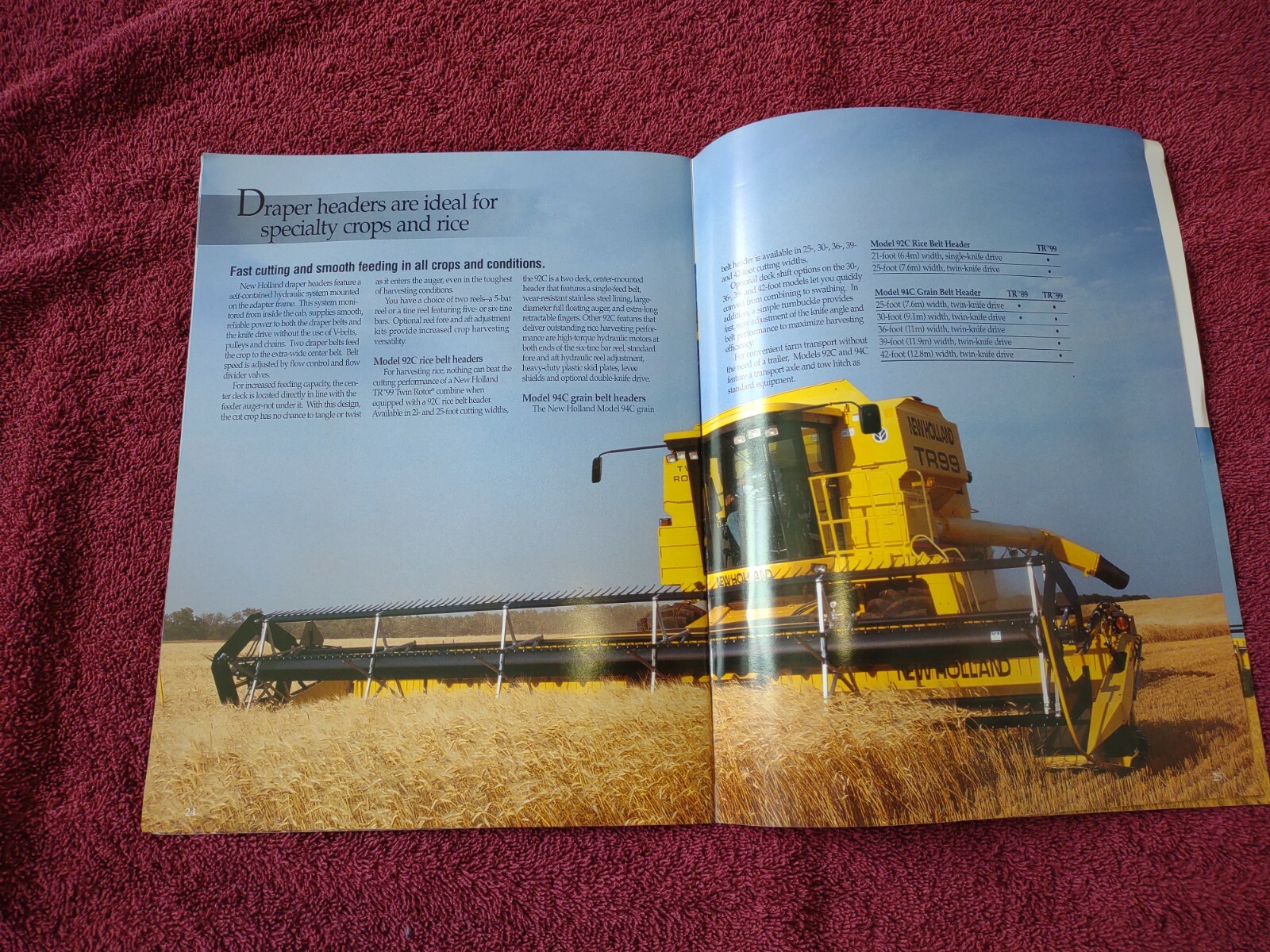 New Holland Brochure Tr89 Tr99. Advertising. Literature