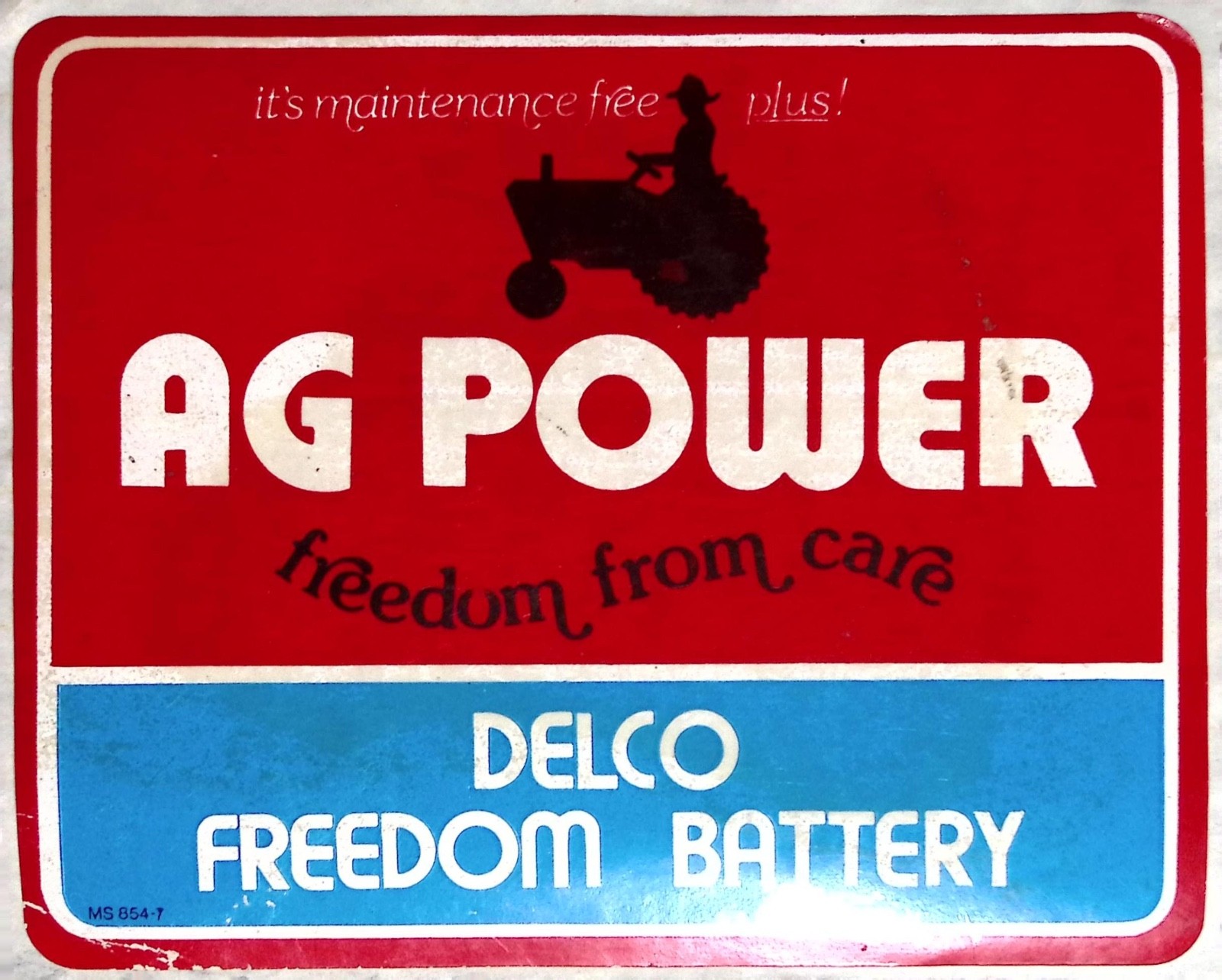 Vintage Delco Freedom Battery Ag Power Advertising Tractor Farm Paper