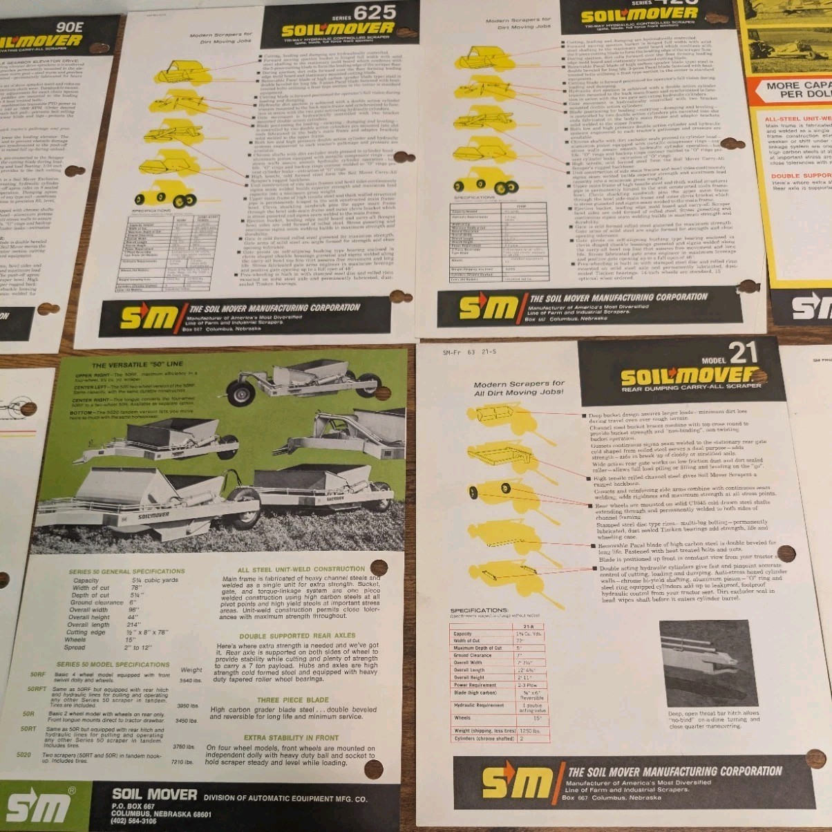 9 Soil Mover Agriculture Implement Advertising Brochures And Price List