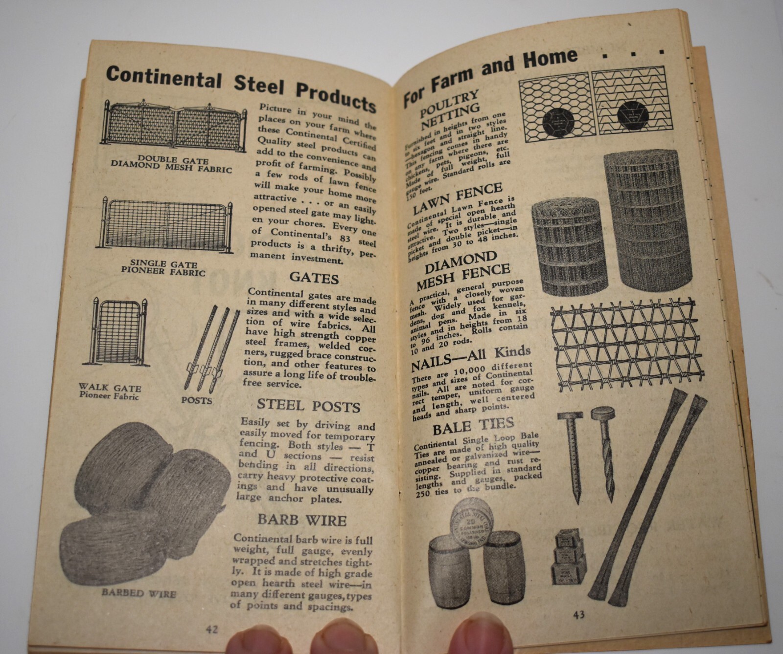 Vintage 1945 Continental Farm Livestock Record Book Co-op MONONA IA Advertising