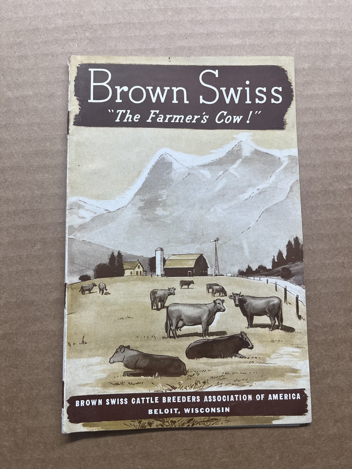 1942 Brown Swiss Cattle Breeders Association Farmer&rsquo;s Cow Booklet Dairy Vintage