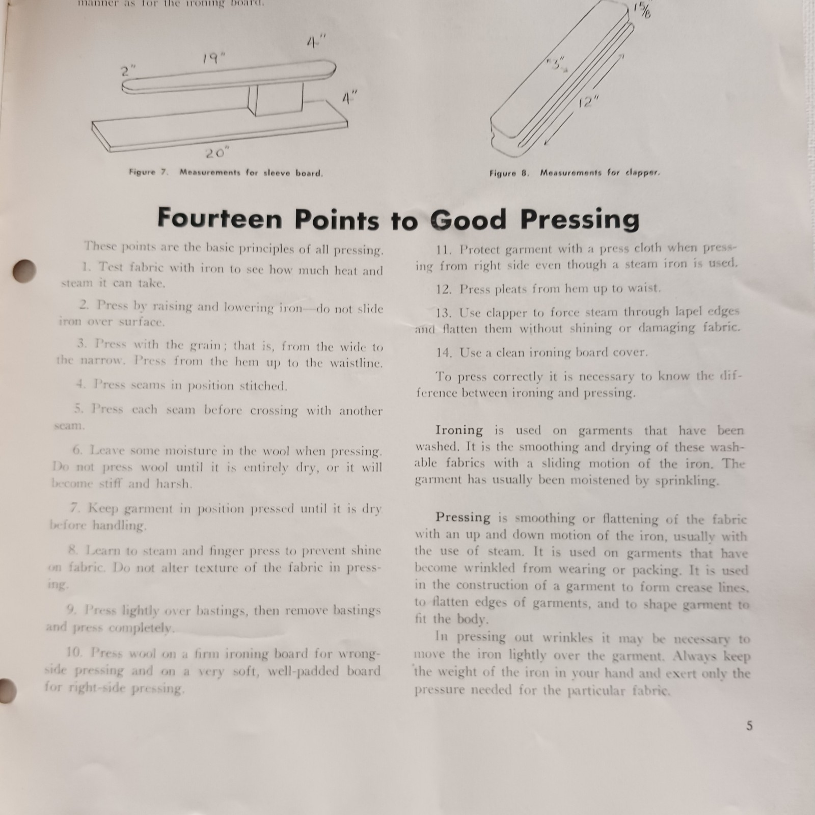 The Art of Pressing Extension Circular 599 Oregon State College Corvallis 1956