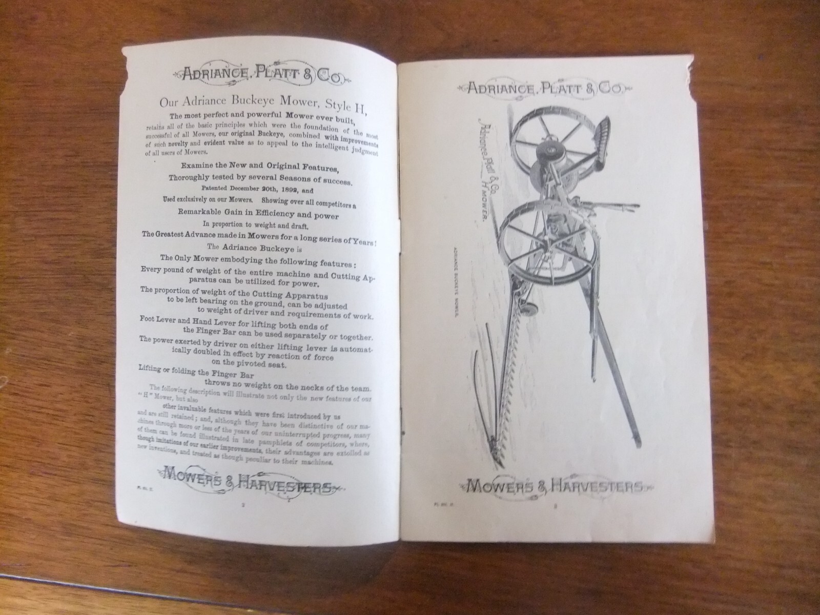Adriance Platt And Buckeye Harvesting Machinery Catalog Poughkeepsie NY 1894?