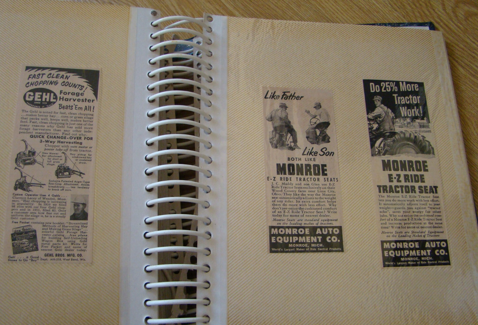 100+ Old 1950s 1960s Era Farm Implemeny & Machine Ads Gehl New Idea Pick +++
