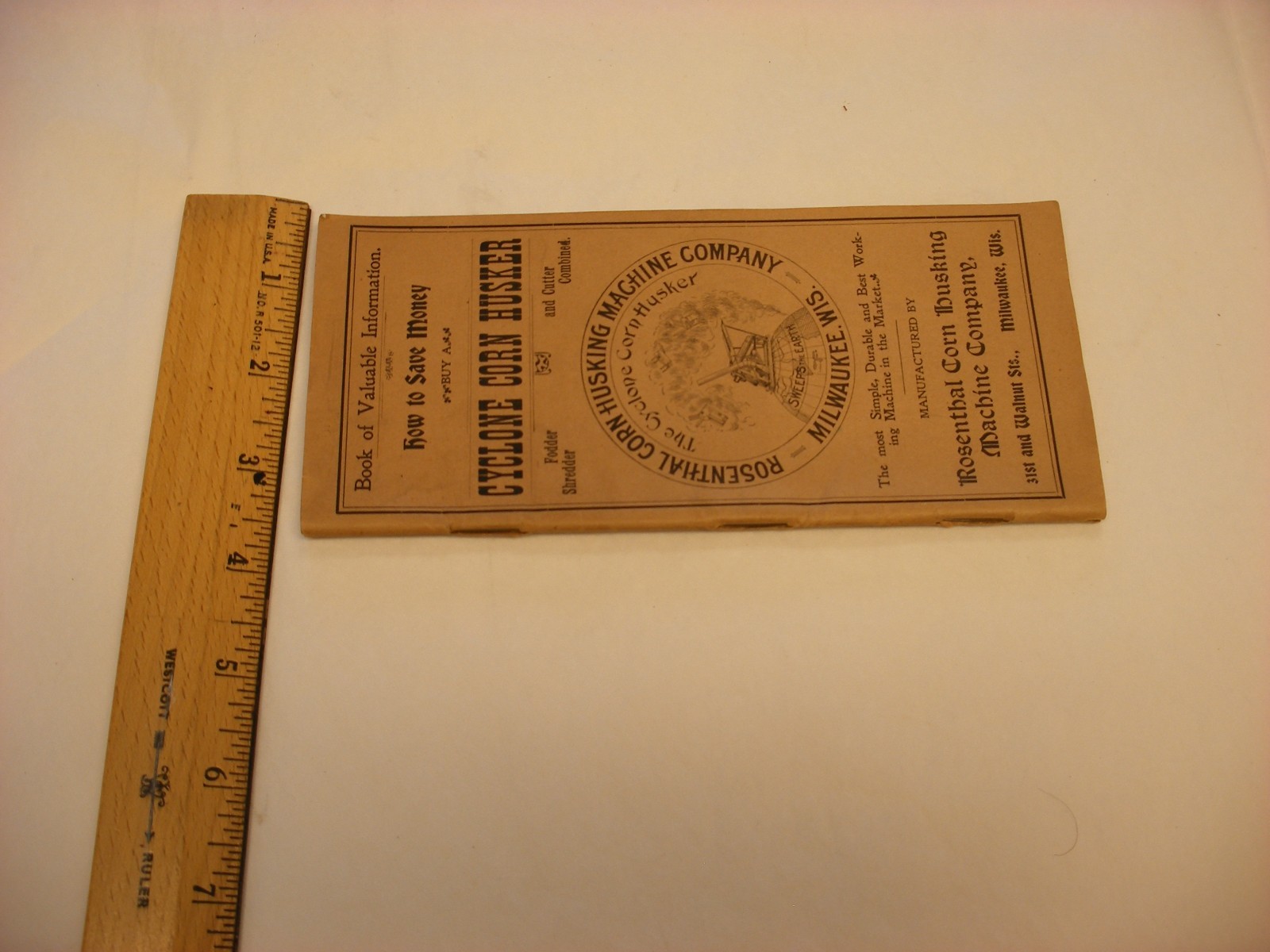 Vtg Farm Agriculture Equipment Catalog Cyclone Corn Husker Rosenthal Machine Co.