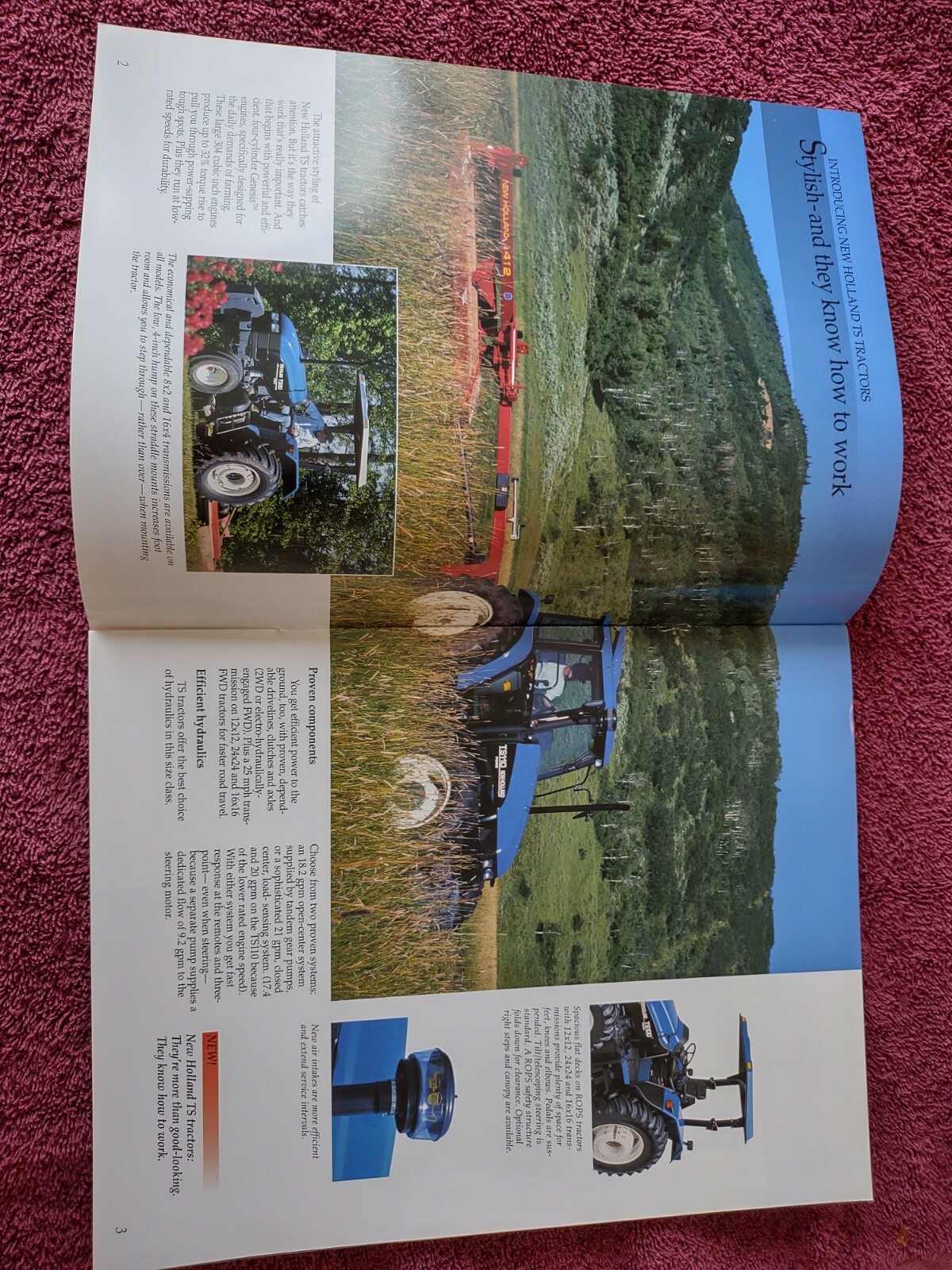 New Holland Ts90 ts100 ts110 Tractor Brochure, Advertising,Literature ,Lot of 4