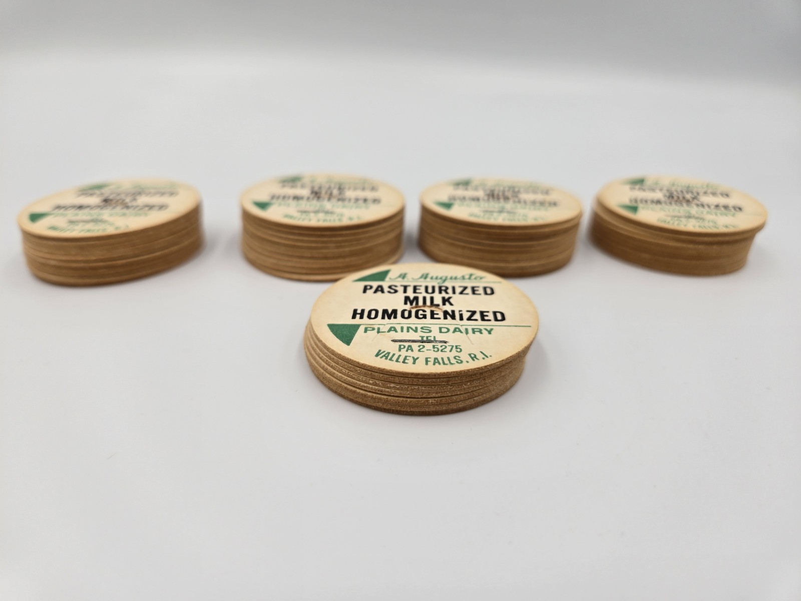 Plains Dairy Valley Falls, R.I. – Milk Bottle Caps – Lot Of 46
