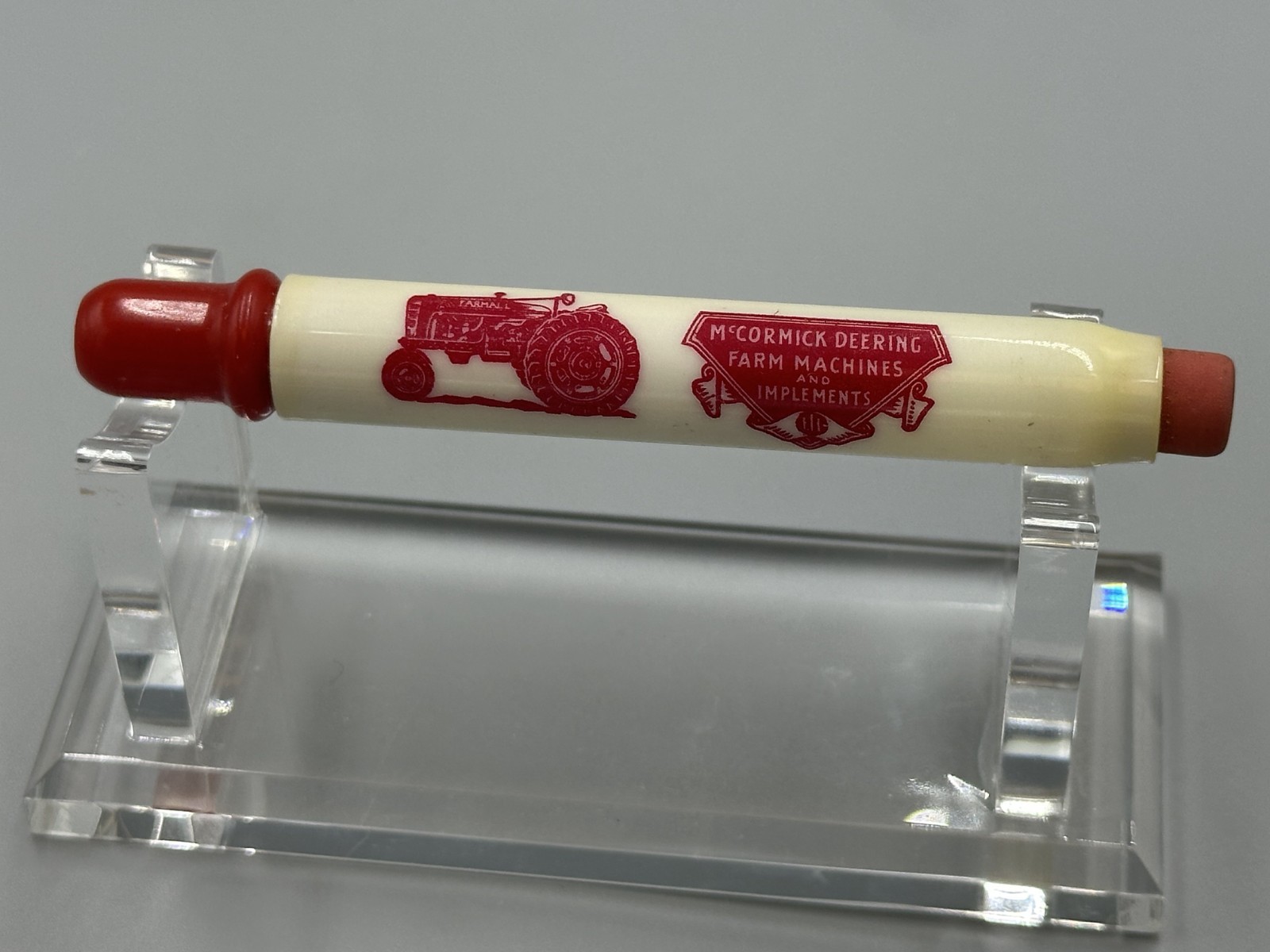 Vintage FARMALL TRACTOR Farm McCORMICK DEERING Vintage BULLET PENCIL Advertising