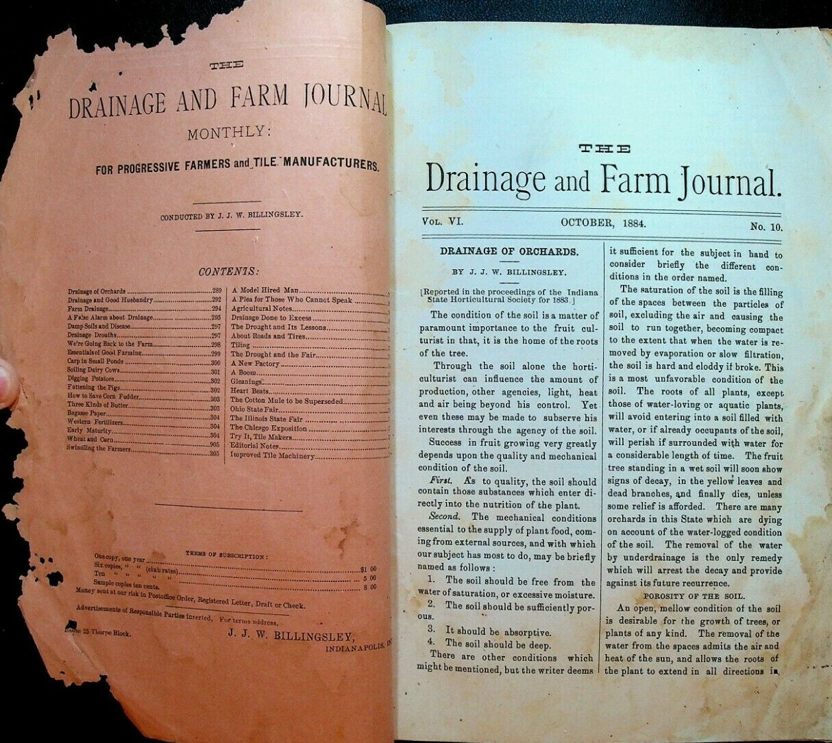 Drainage & Farm Journal Magazine October 1884 Machinery Ads Telephone